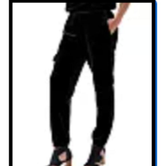 Sanctuary The Fixer Velvet Cargo Joggers, Black, SZ L, NWT - Picture 5 of 13